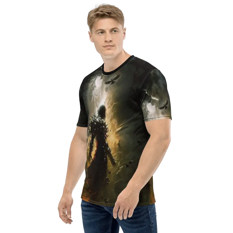Hell Bound Warrior All Over Print Uni-Sex Graphic T-Shirt - Image 4