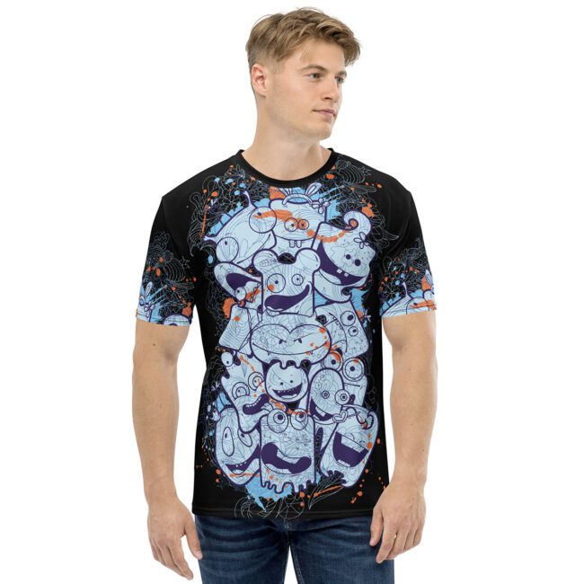 Cute Monster All Over Print Uni-Sex / Men's Graphic T-Shirt