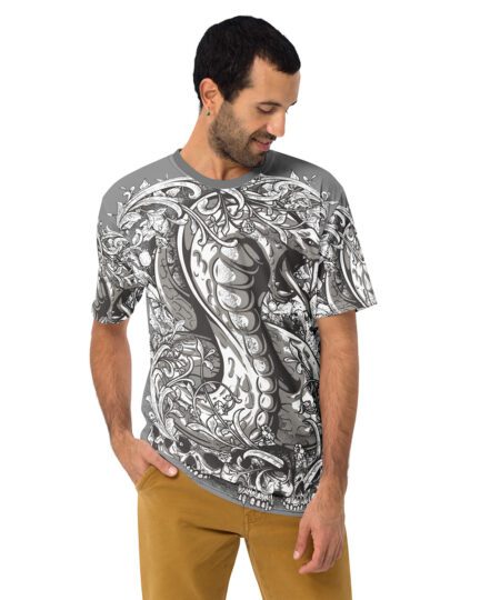 Cobra & Skulls All Over Print Uni-Sex Graphic T-Shirt