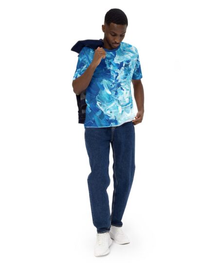 Blue & White Oil Painting All Over Print Graphic T-Shirt 10 Toasted Styles