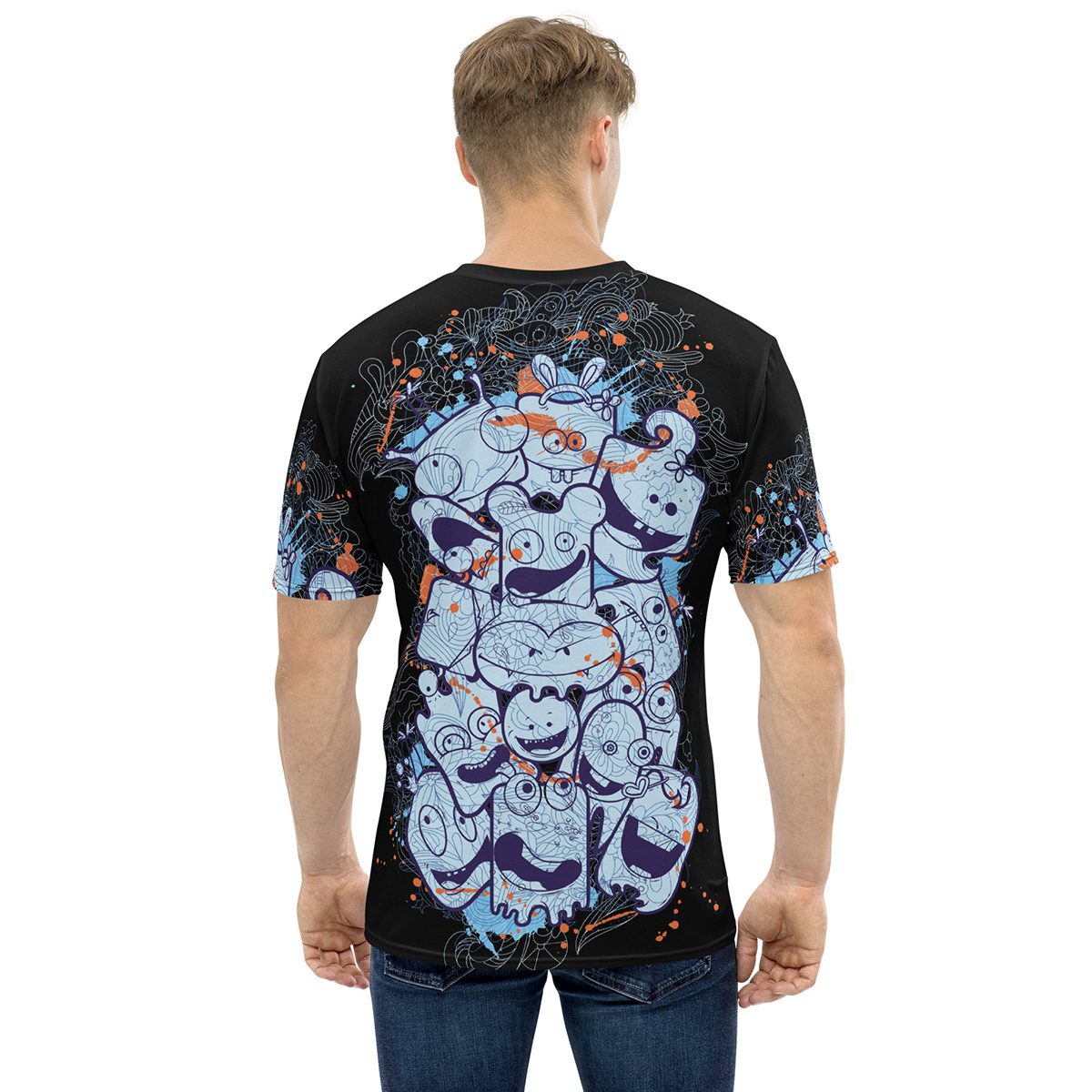 Cute Monster All Over Print Uni-Sex / Men's Graphic T-Shirt 8 Toasted Styles