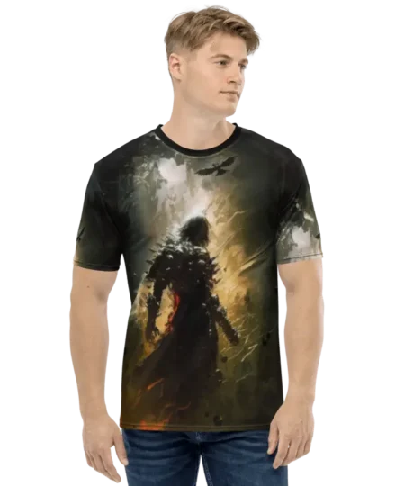 Hell Bound Warrior All Over Print Uni-Sex Graphic T-Shirt
