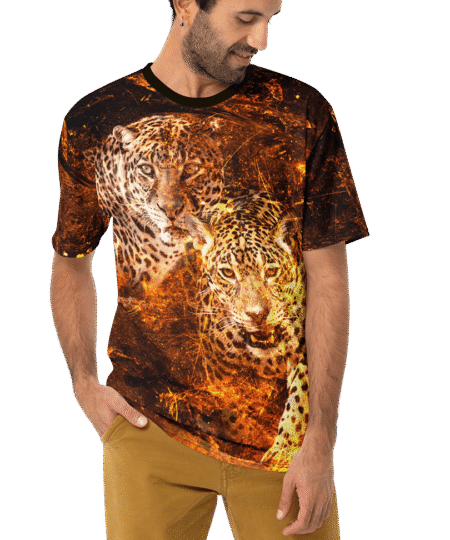 Leopard All Over Print Uni-Sex Graphic T-Shirt 6 Toasted Styles