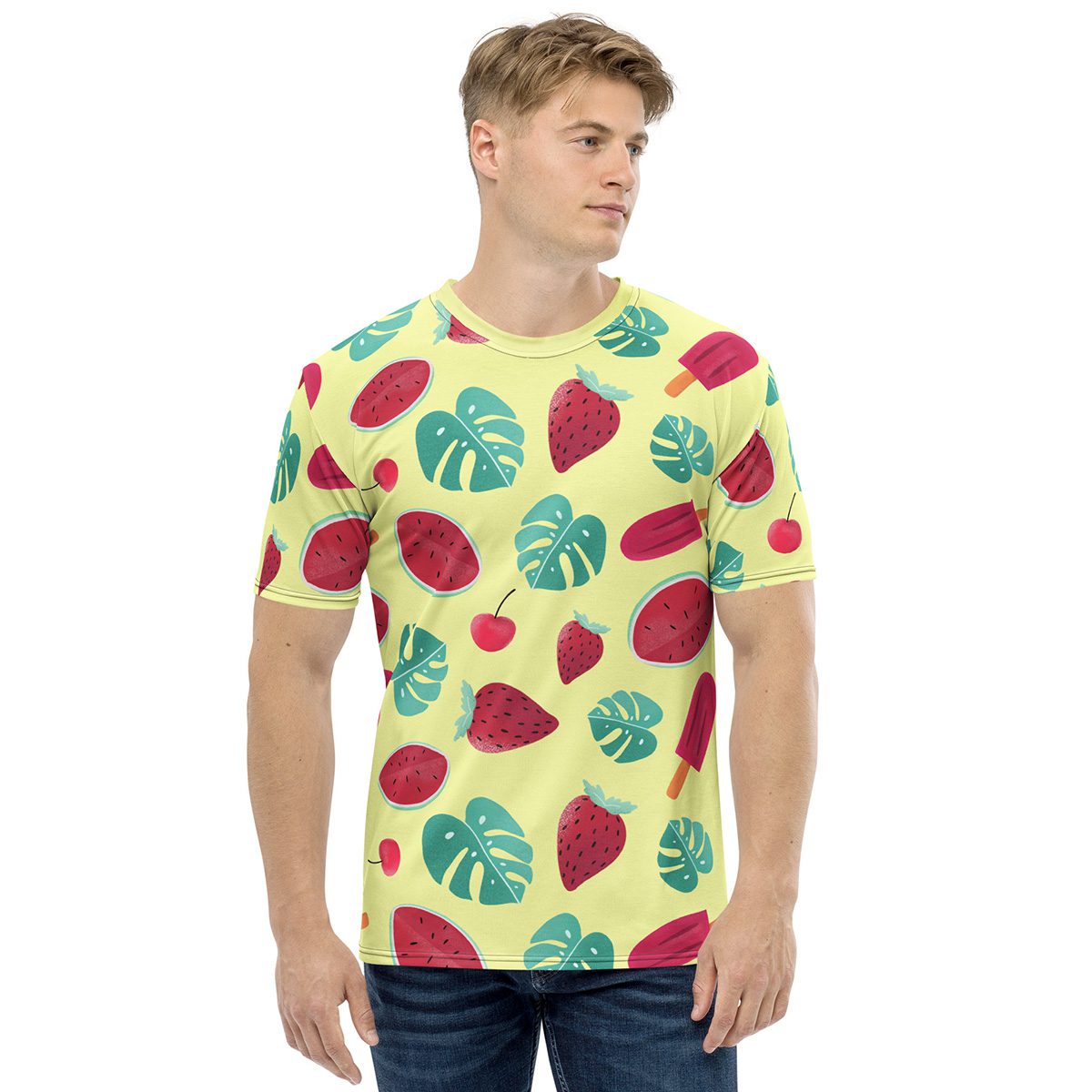 Strawberry And Watermelon Uni-Sex / Men's Graphic T-Shirt 7 Toasted Styles