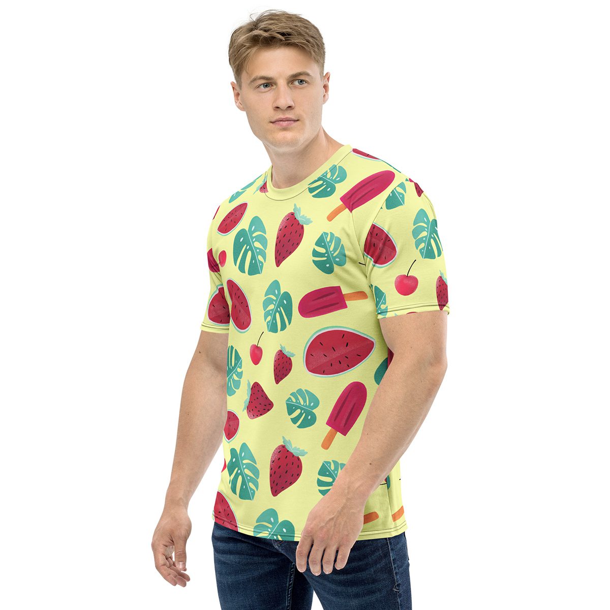 Strawberry And Watermelon Uni-Sex / Men's Graphic T-Shirt 9 Toasted Styles