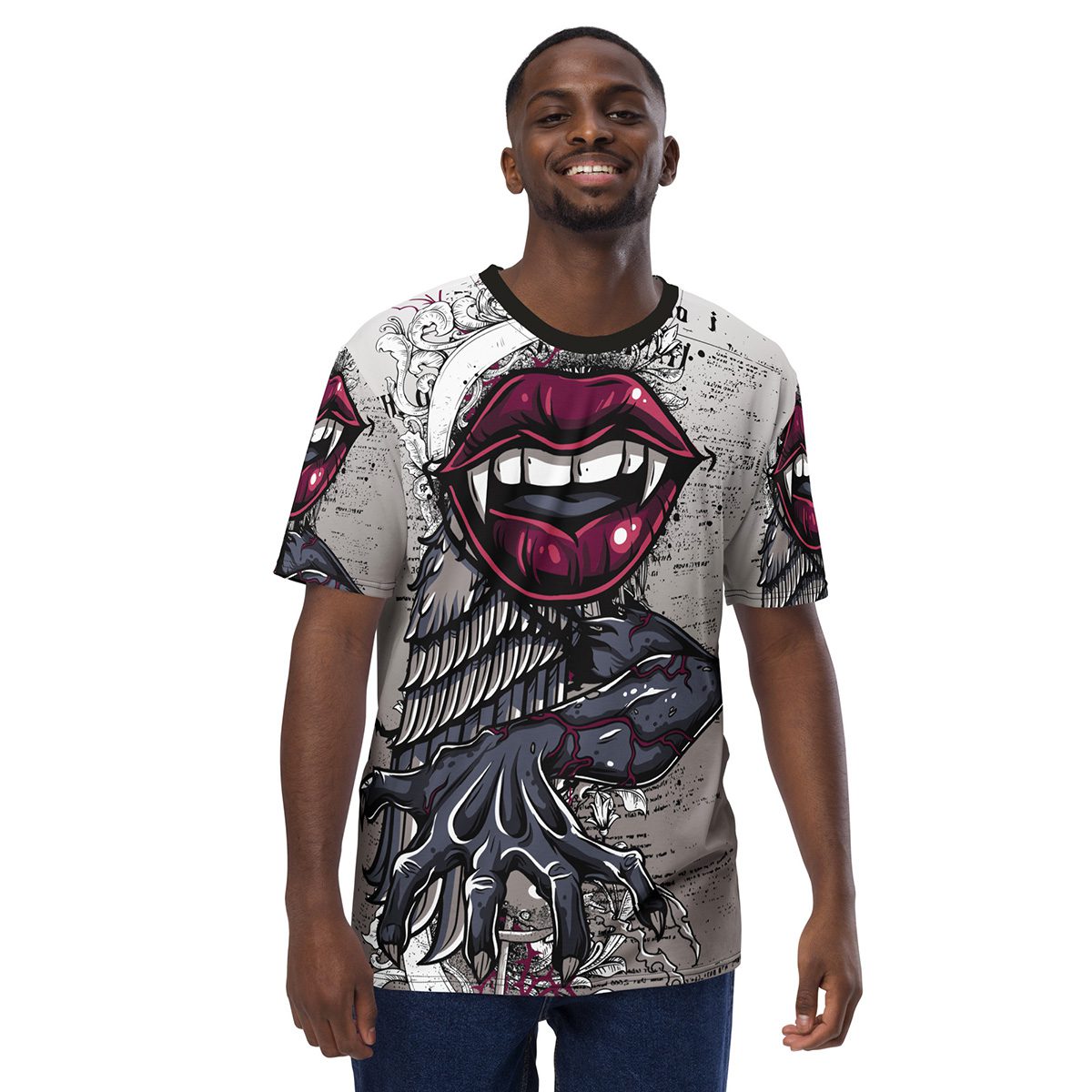 Succubus Lips Uni-Sex Men's Graphic T-Shirt 9 Toasted Styles