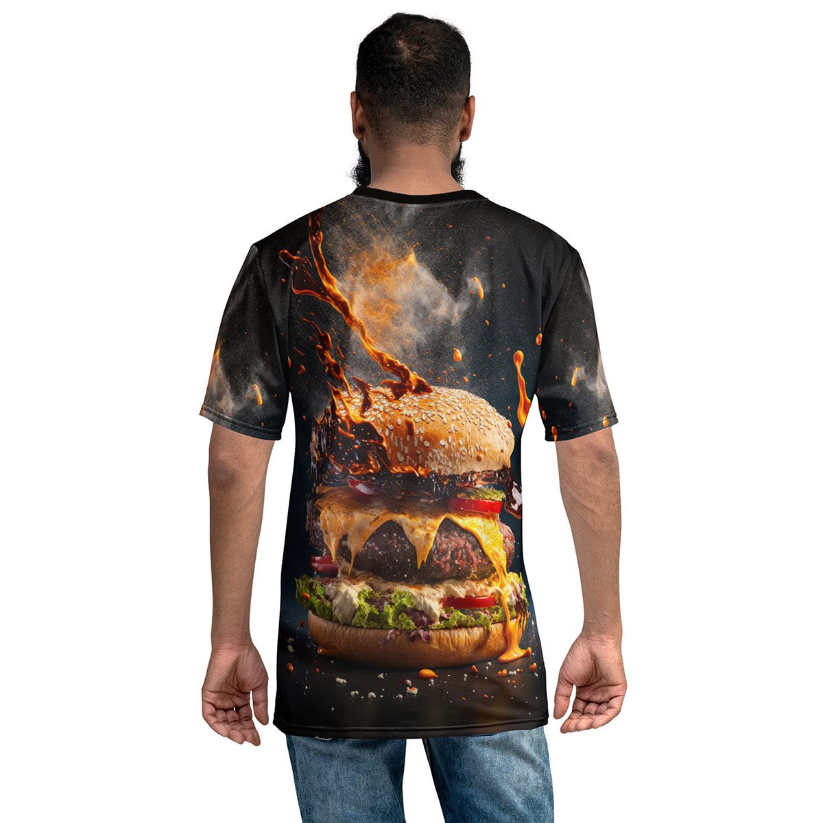Tasty Burger All Over Print Uni-Sex / Men's Graphic T-Shirt 8 Toasted Styles