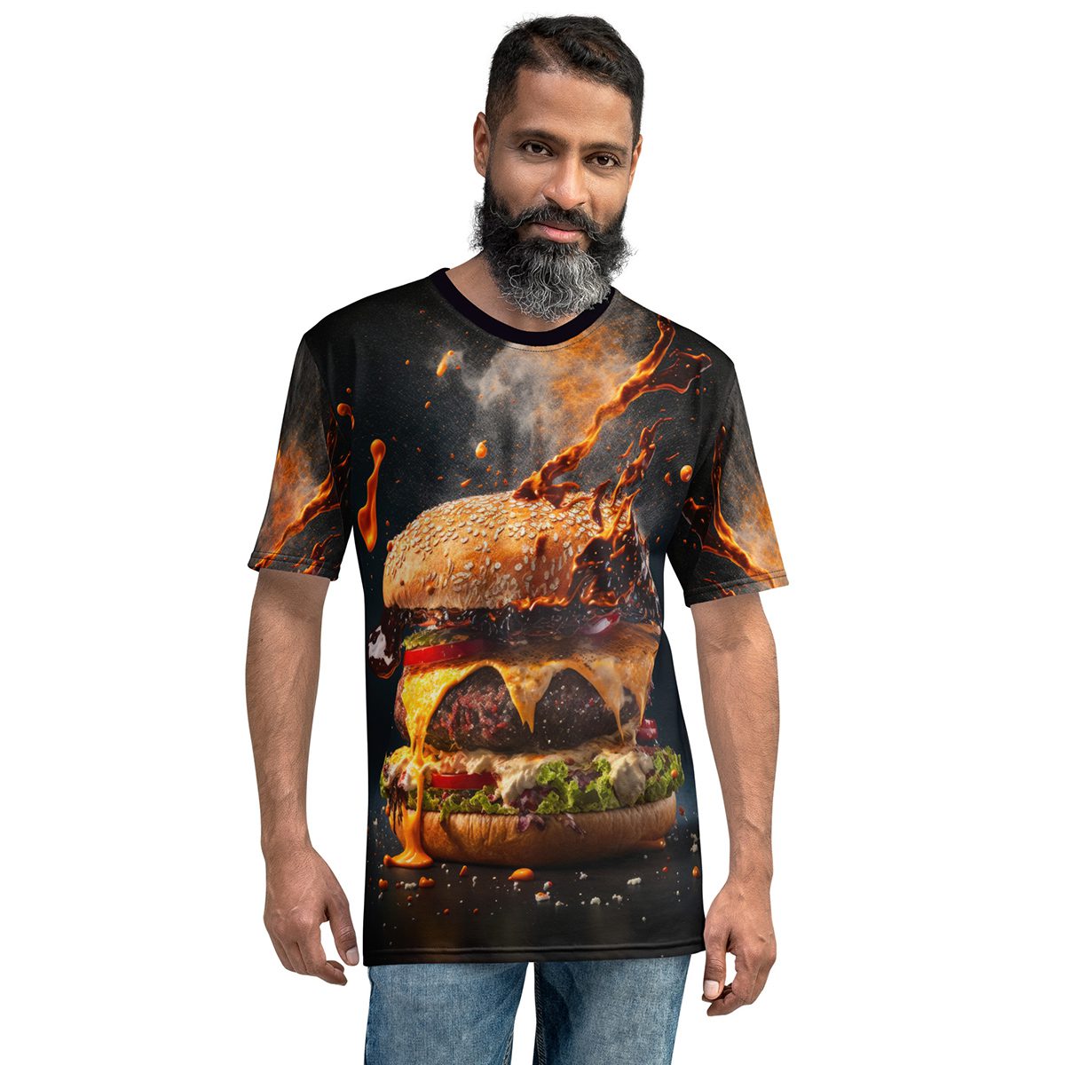 Tasty Burger All Over Print Uni-Sex / Men's Graphic T-Shirt 10 Toasted Styles