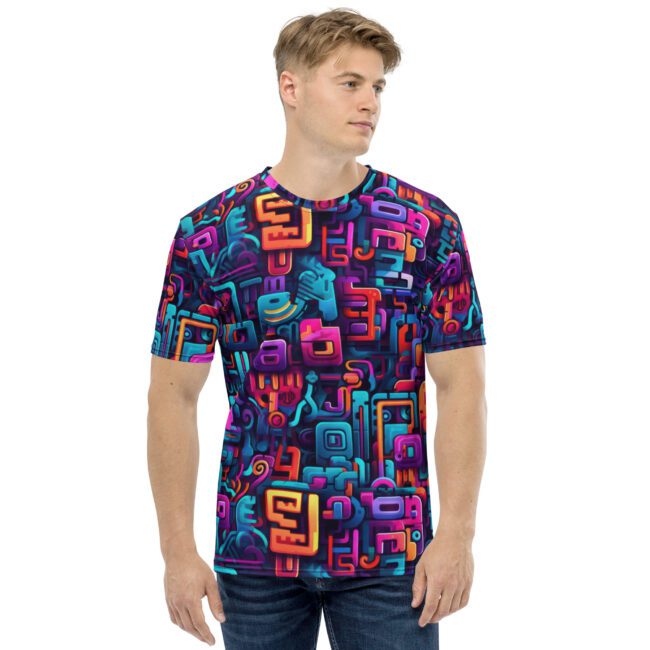 All Over Print Vibrant Graffiti Uni-Sex T-Shirt