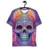 Bright Vibrant Sugar Skull Day Of The Dead All Over Print T-Shirt