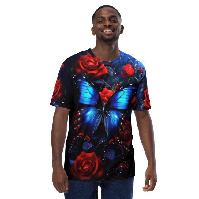 Beautiful Blue Butterfly All Over Uni-Sex T-Shirt v1