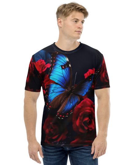 Beautiful Blue Butterfly All Over Uni-Sex T-Shirt v3