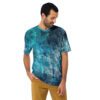 Blue Cracked Weathered All Over Print Uni-Sex T-Shirt