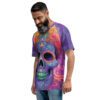 Bright Vibrant Sugar Skull Day Of The Dead All Over Print T-Shirt