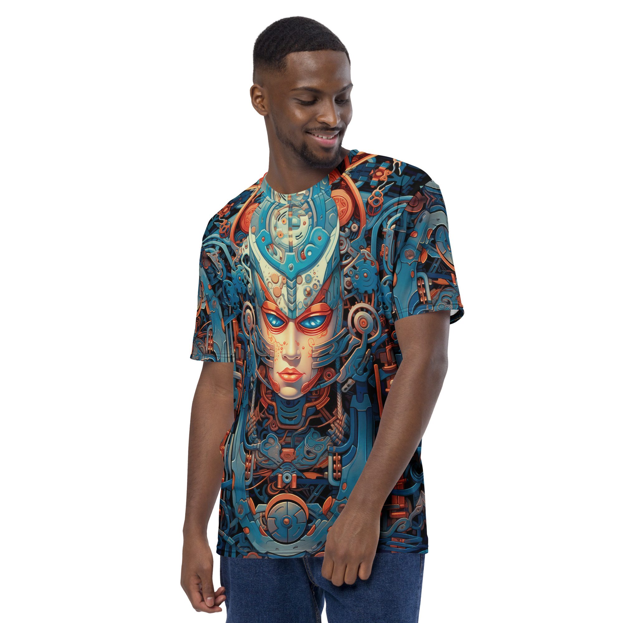 Dynamic Biomechanical Skull #5 All Over Print Uni-Sex T-Shirt