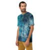 Blue Cracked Weathered All Over Print Uni-Sex T-Shirt
