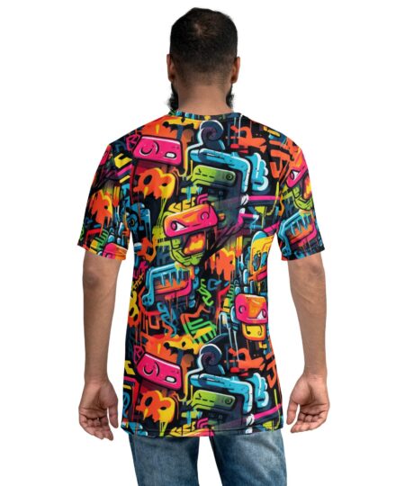All Over Print Vibrant Graffiti Uni-Sex T-Shirt #3 8 Toasted Styles