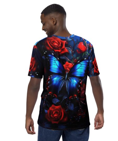 Beautiful Blue Butterfly All Over Uni-Sex T-Shirt v1 8 Toasted Styles