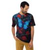 Beautiful Blue Butterfly All Over Uni-Sex T-Shirt v2 8 Toasted Styles