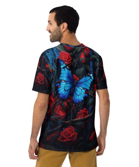 Beautiful Blue Butterfly All Over Uni-Sex T-Shirt v2 10 Toasted Styles