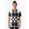 Black And White Pattern Uni-Sex All Over Print T-Shirt 9 Toasted Styles