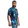 Blue Geometric Pattern #1 All Over Print Uni-Sex T-Shirt 9 Toasted Styles