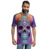 Bright Vibrant Sugar Skull Day Of The Dead All Over Print T-Shirt 9 Toasted Styles