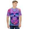 Bright Vibrant Sugar Skull Day Of The Dead All Over Print T-Shirt V3 9 Toasted Styles