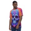 Bright Vibrant Sugar Skull Day Of The Dead All Over Print T-Shirt V4 8 Toasted Styles
