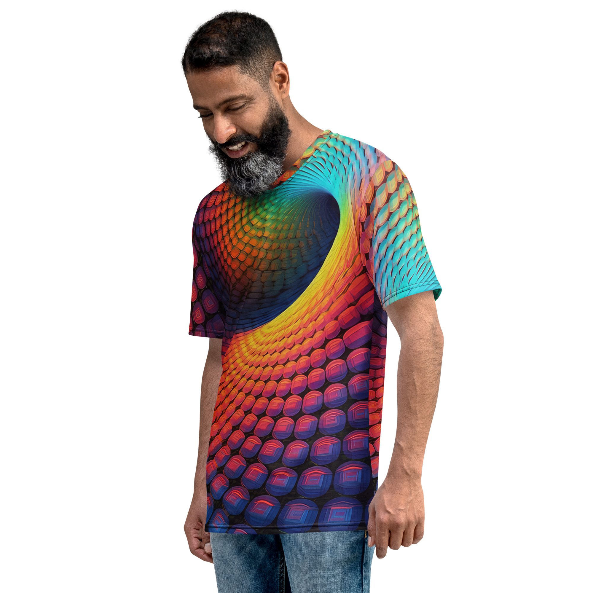 Colorful Spiral Vortex All Over Print Uni-Sex T-Shirt 7 Toasted Styles
