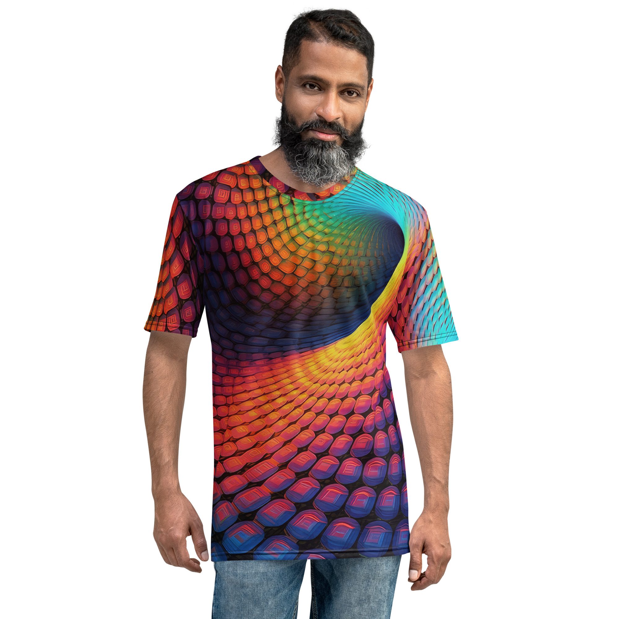 Colorful Spiral Vortex All Over Print Uni-Sex T-Shirt 9 Toasted Styles