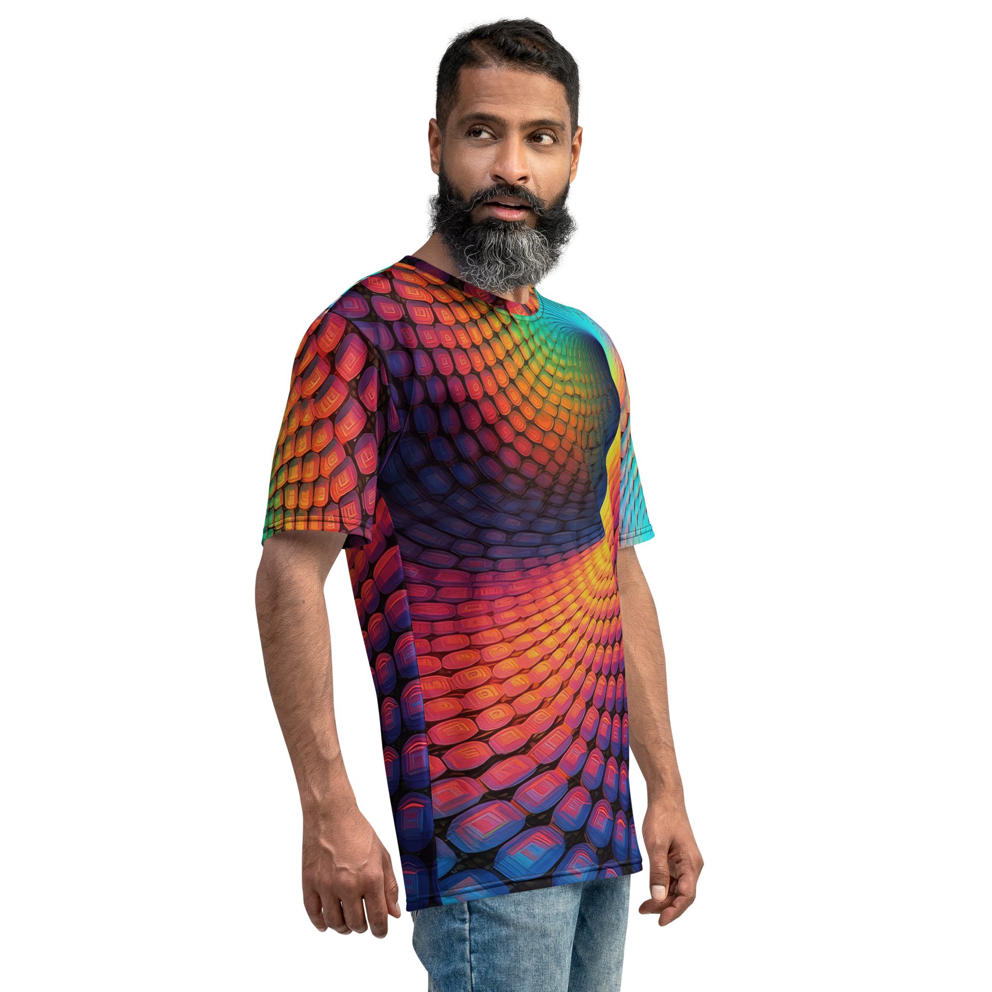 Colorful Spiral Vortex All Over Print Uni-Sex T-Shirt 8 Toasted Styles