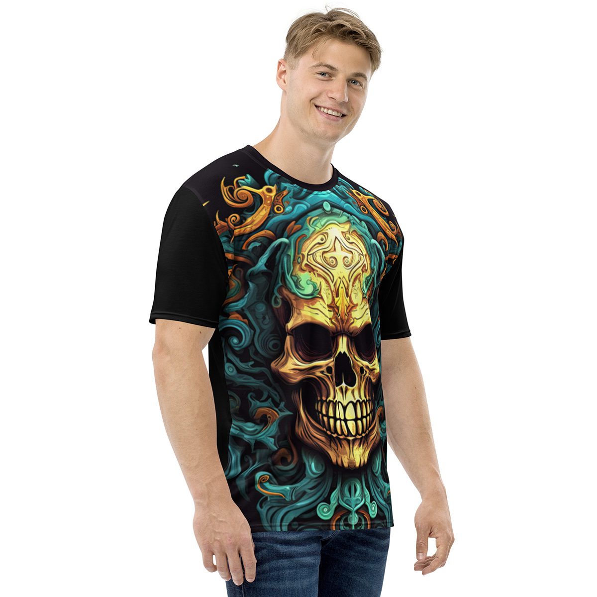 Decal Skull All Over Print Uni-Sex T-Shirt 5 Toasted Styles
