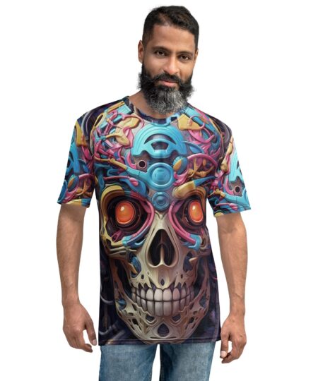 Dynamic Biomechanical Skull #1 All Over Print Uni-Sex T-Shirt 9 Toasted Styles