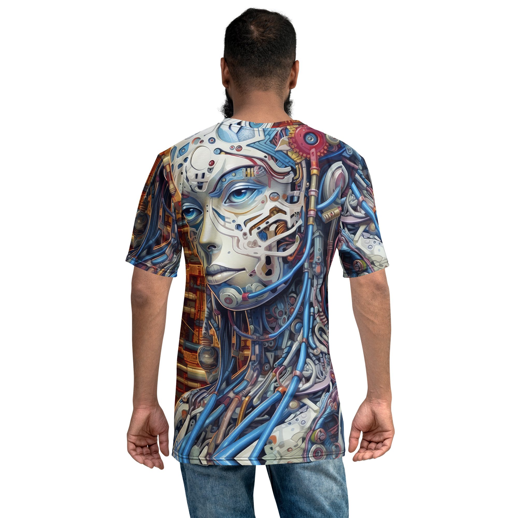 Dynamic Biomechanical Skull #2 All Over Print Uni-Sex T-Shirt 7 Toasted Styles
