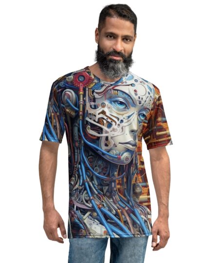 Dynamic Biomechanical Skull #2 All Over Print Uni-Sex T-Shirt 9 Toasted Styles