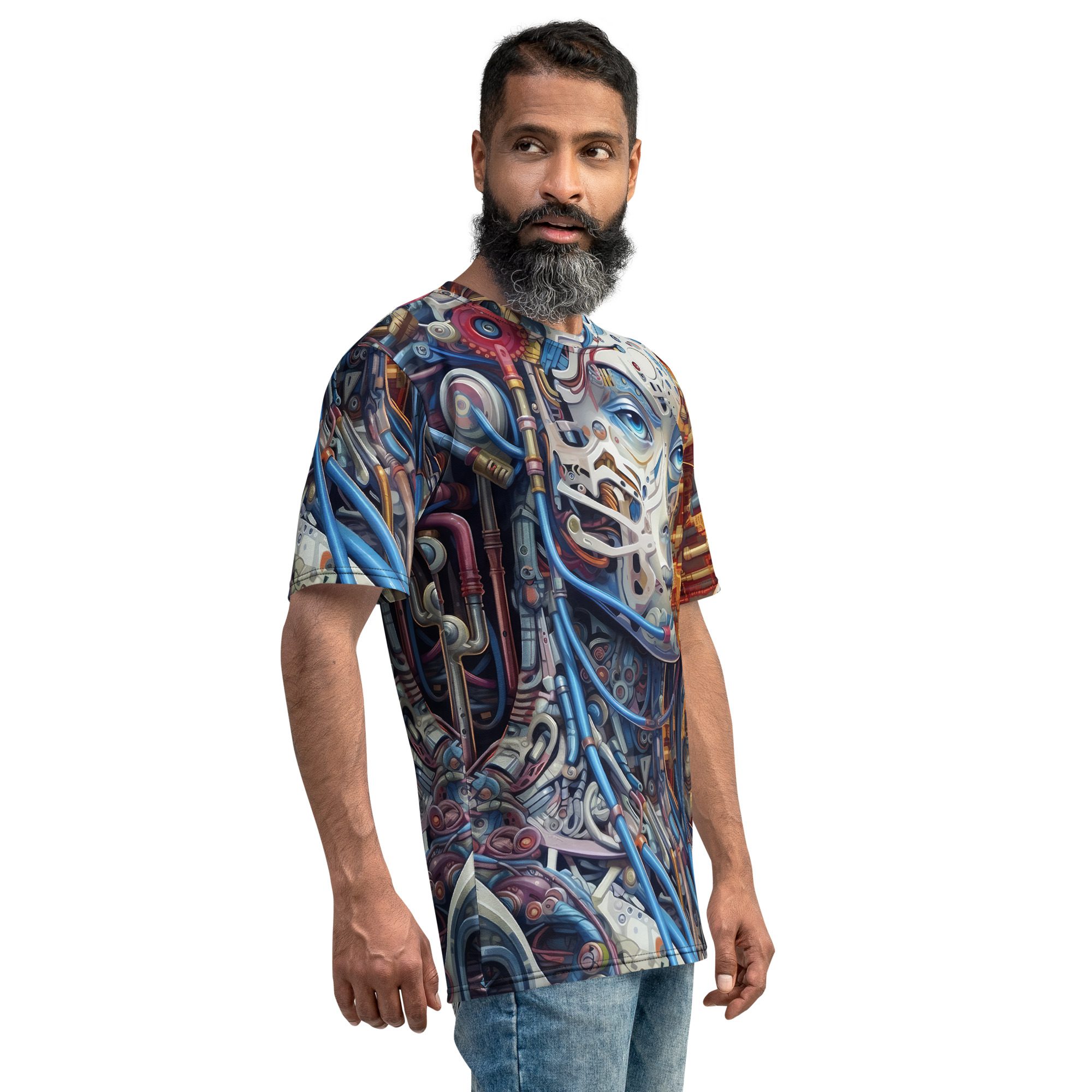 Dynamic Biomechanical Skull #2 All Over Print Uni-Sex T-Shirt 8 Toasted Styles