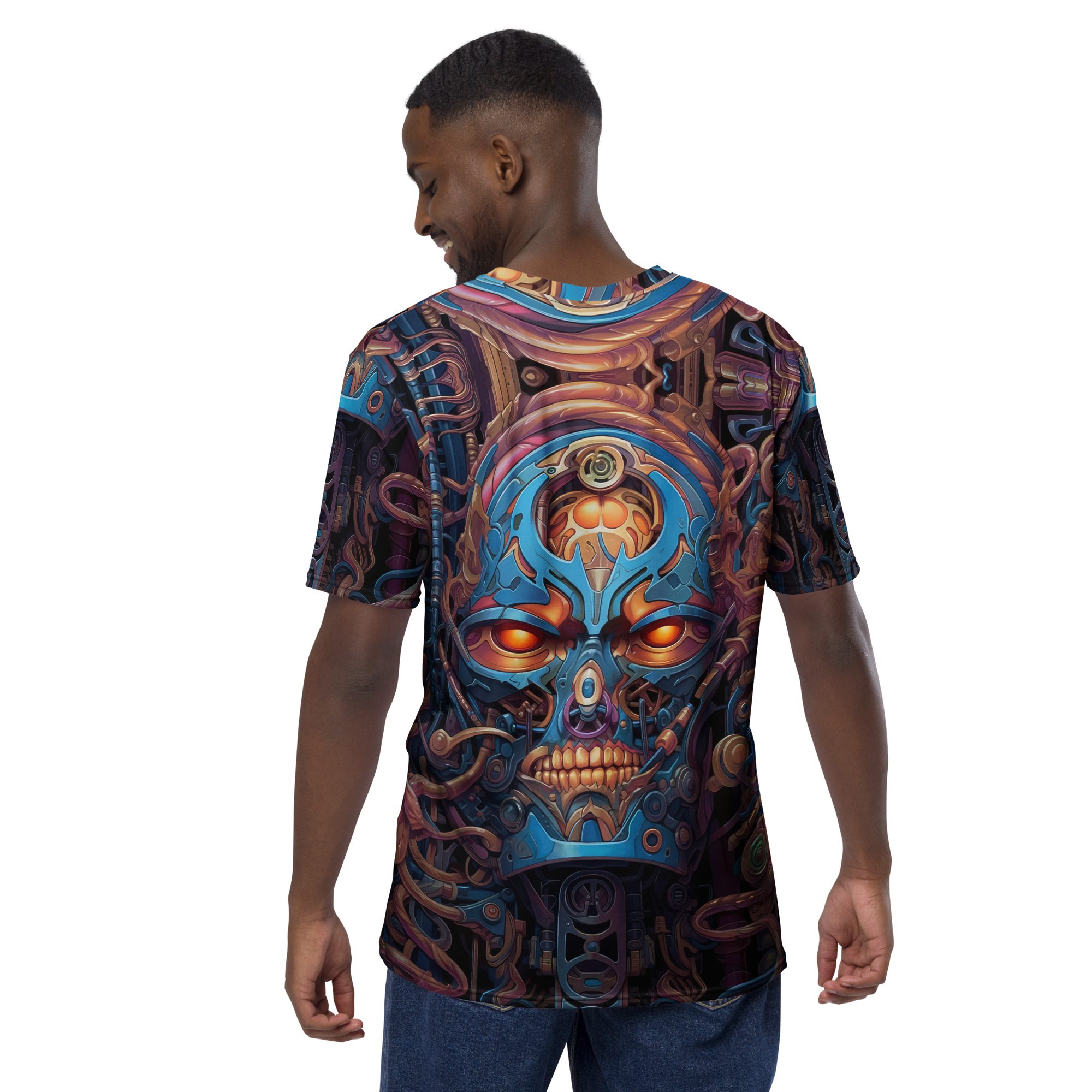 Dynamic Biomechanical Skull #4 All Over Print Uni-Sex T-Shirt 10 Toasted Styles