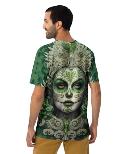 La Catrina Green tone All Over Print Uni-Sex T-Shirt 8 Toasted Styles