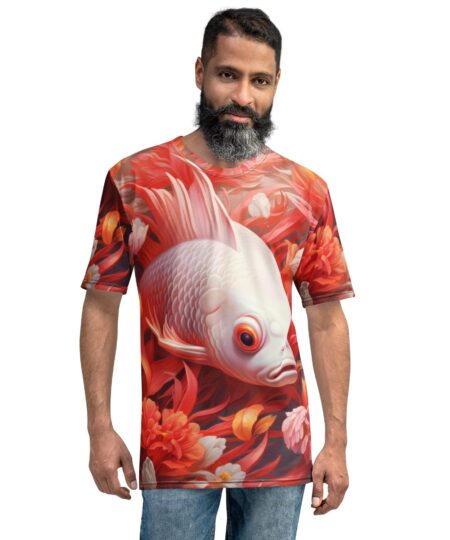 White Goldfish All Over Print Uni-Sex T-Shirt 10 Toasted Styles