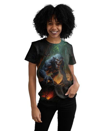 Werewolf Horror All Over Print T-Shirt