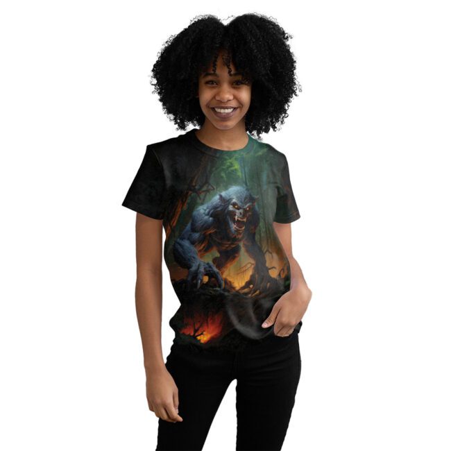 Werewolf Horror All Over Print T-Shirt