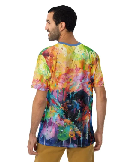 Abstract Splash Gorilla Ape Uni-Sex All Over Print T-Shirt #1 8 Toasted Styles