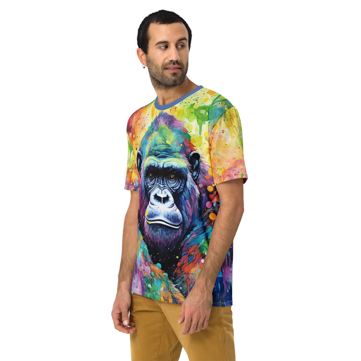 Abstract Splash Gorilla Ape Uni-Sex All Over Print T-Shirt #1 9 Toasted Styles