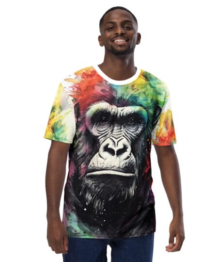 Abstract Splash Gorilla Ape Uni-Sex All Over Print T-Shirt #2 10 Toasted Styles