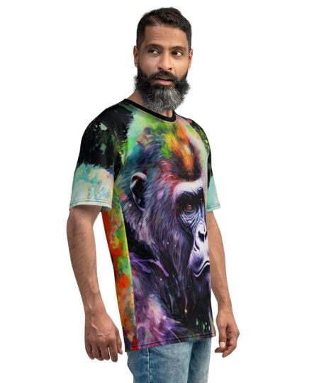 Abstract Splash Gorilla - Ape Uni-Sex All Over Print T-Shirt #3 9 Toasted Styles