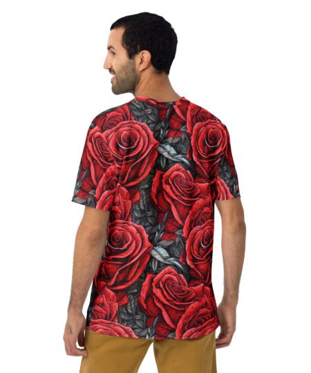 Red Roses Uni-Sex All Over Print T-Shirt