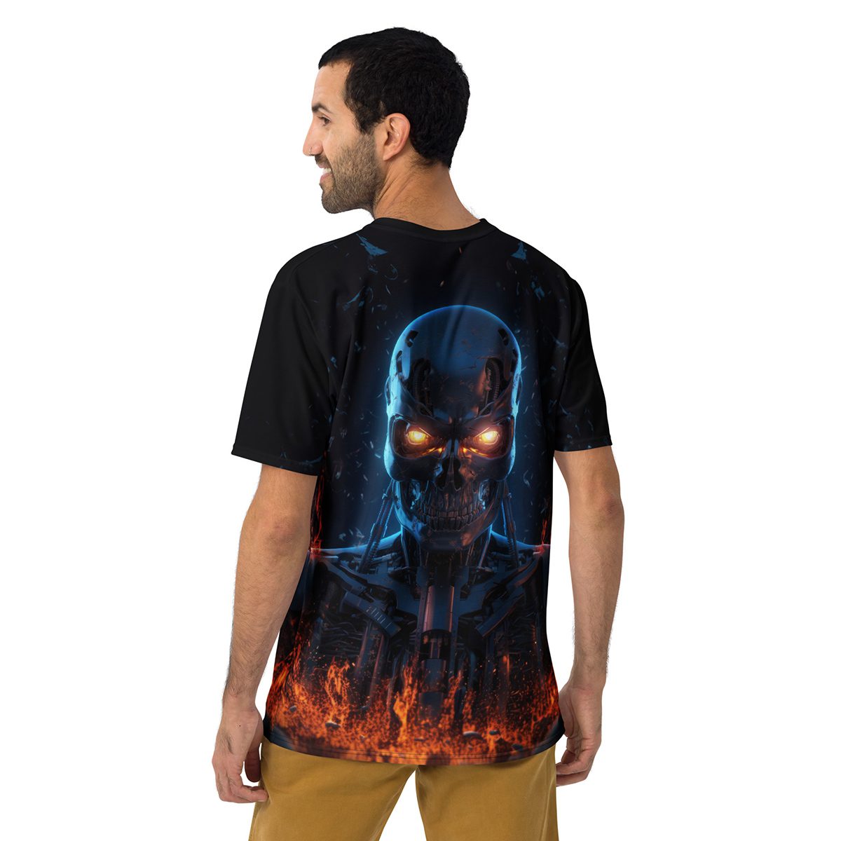 Robot Skeleton Uni-Sex All Over Print T-Shirt - Image 2