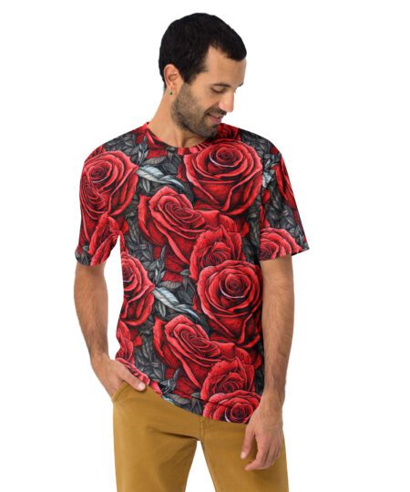 Red Roses Uni-Sex All Over Print T-Shirt