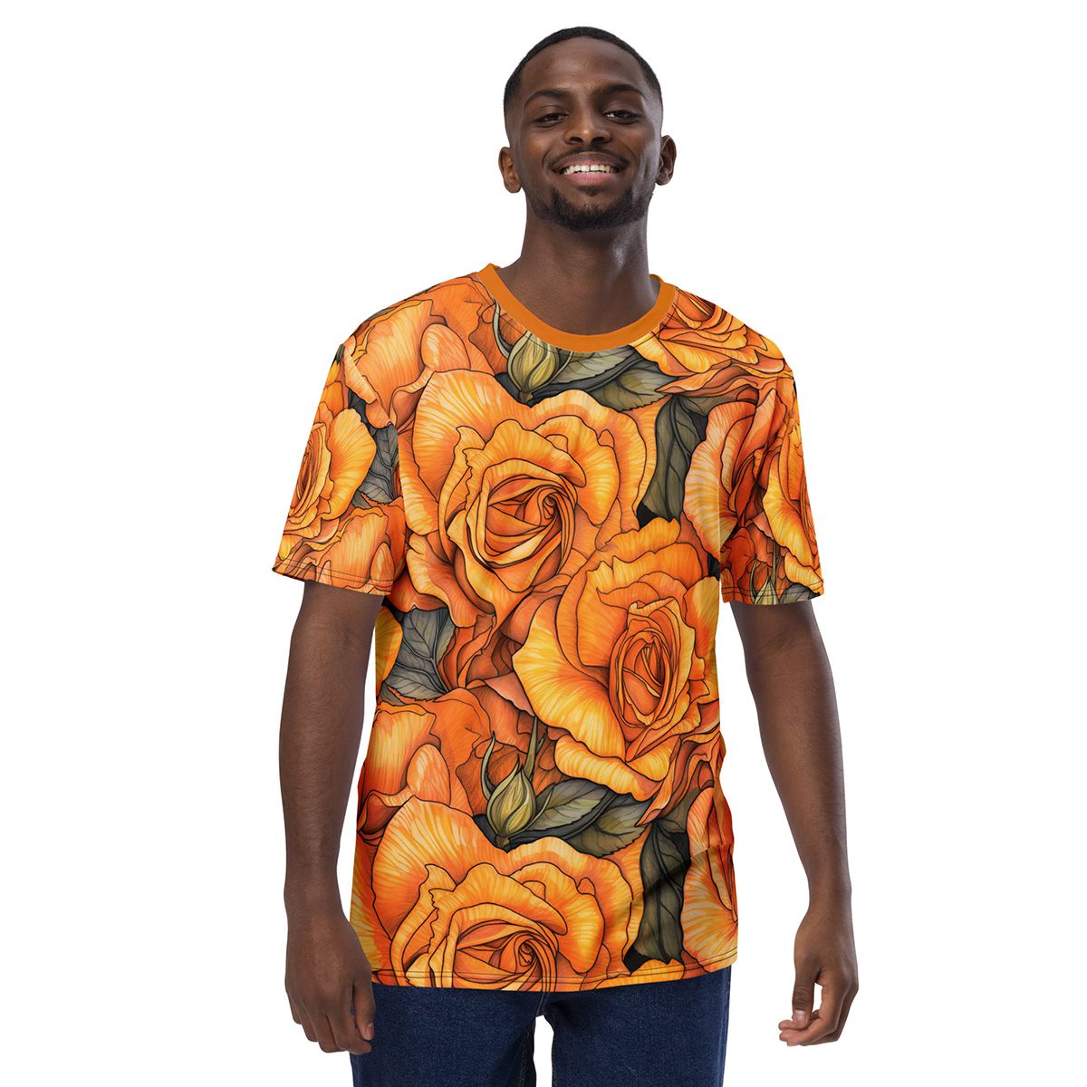 Yellow And Orange Roses Uni-Sex All Over T-Shirt #2 - Image 2